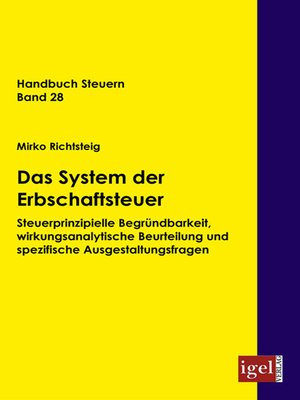 cover image of Das System der Erbschaftsteuer